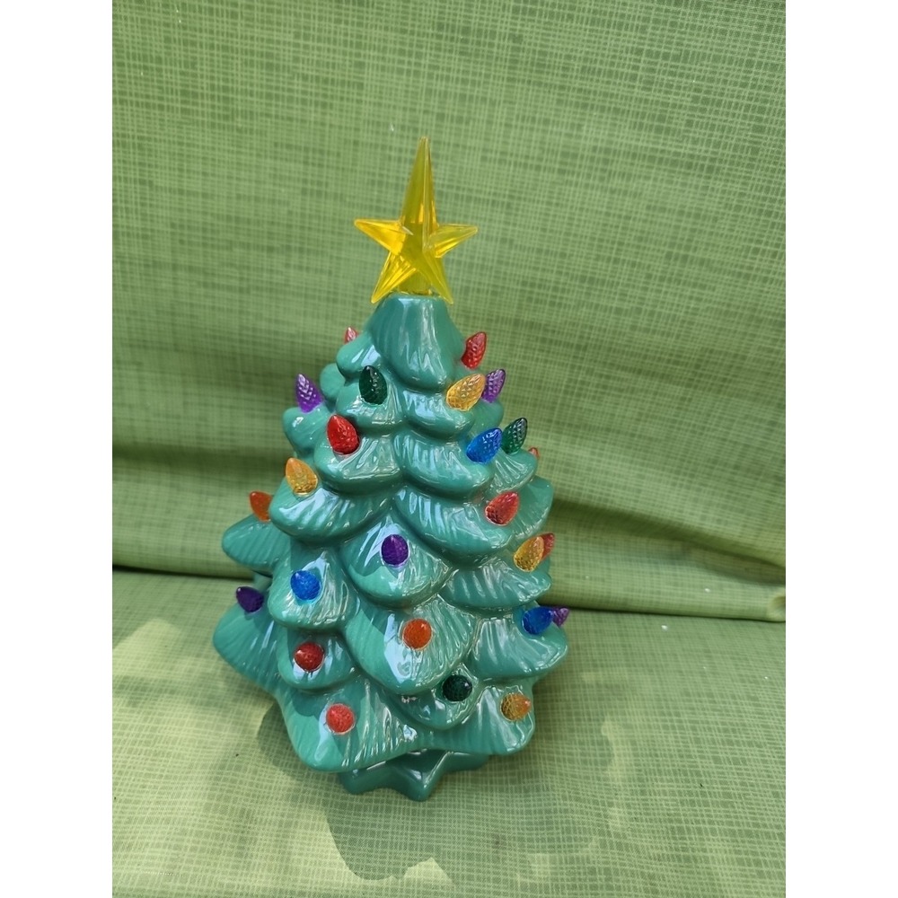 Mr.‎ Christmas Porcelain Christmas Tree LED Lighted Nostalgia 10" Tabletop